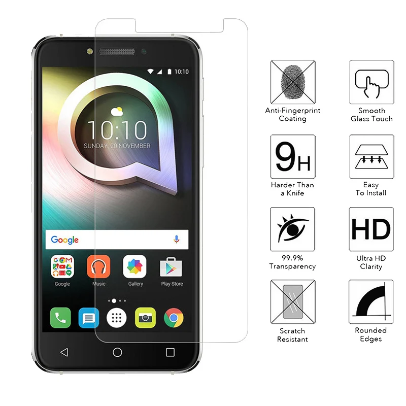 2 шт./лот 9h 0 26 мм 2.5d Закаленное стекло для защиты экрана coque cover case for alcatel shine lite 5080x