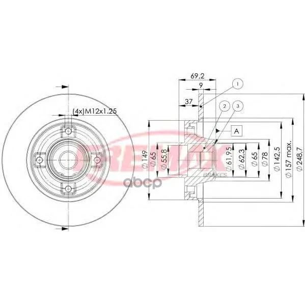 Тормозной Диск FREMAX арт. BD-4745
