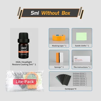 

Headlight Refurbishment Agent Retreading Kit Suede Cloth Sponge Supplies