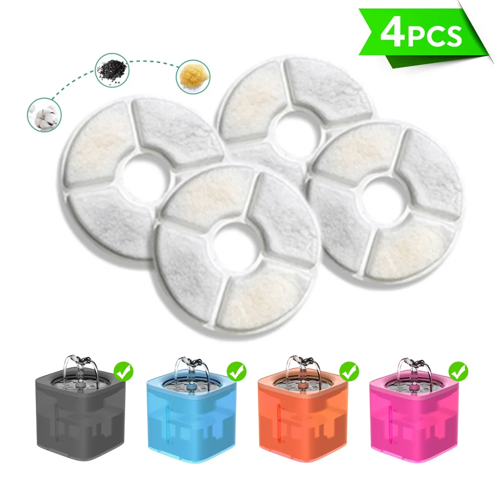 4/8/12PCS Activated Carbon Filter For Cat Water Fountain WF070 Replacement Filters For Pet Automatic Drinking Fountain