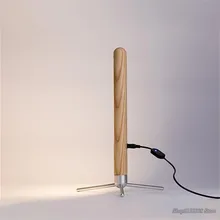 Скандинавские деревянные настольные лампы, прикроватная лампа, светодиодный светильник с вертикальной атмосферой, минималистичный светильник из цельного дерева для домашнего декора, светильник для гостиной