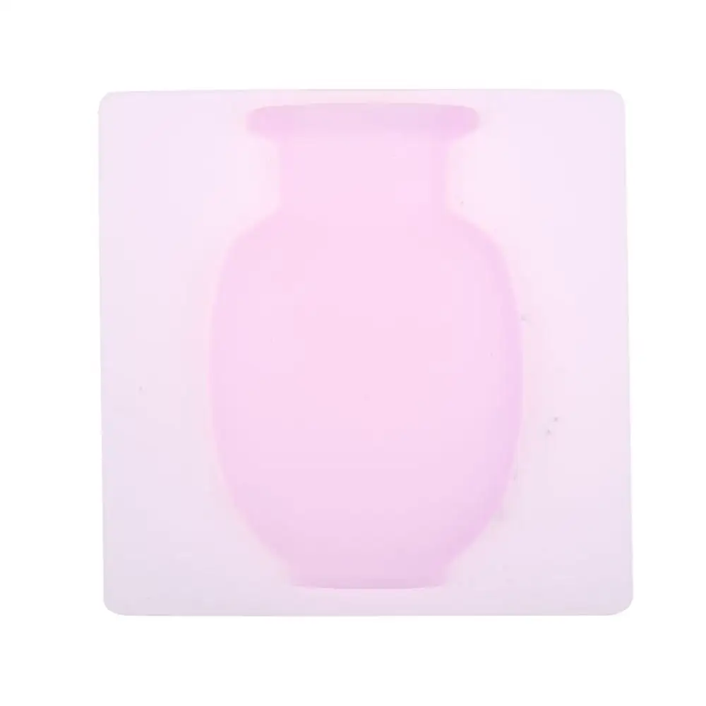 Pink Украшение дома наклейки волшебный, резиновый силиконовый липкий цветок настенный ваза контейнер цветочек бутылка, лидер продаж - Цвет: Pink