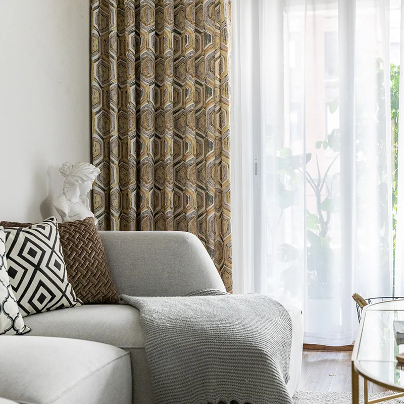 Затеняющие шторы из полиэстера и хлопка с принтом для гостиной столовой спальни.