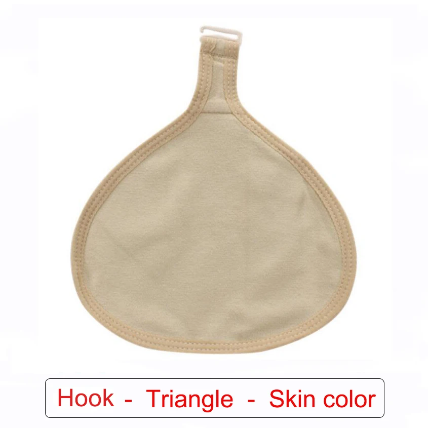 Women Silicone Breast Forms Protective Cover Cotton Protect Pocket XL for Mastectomy Prosthesis Artificial Triangle Fake Boobs