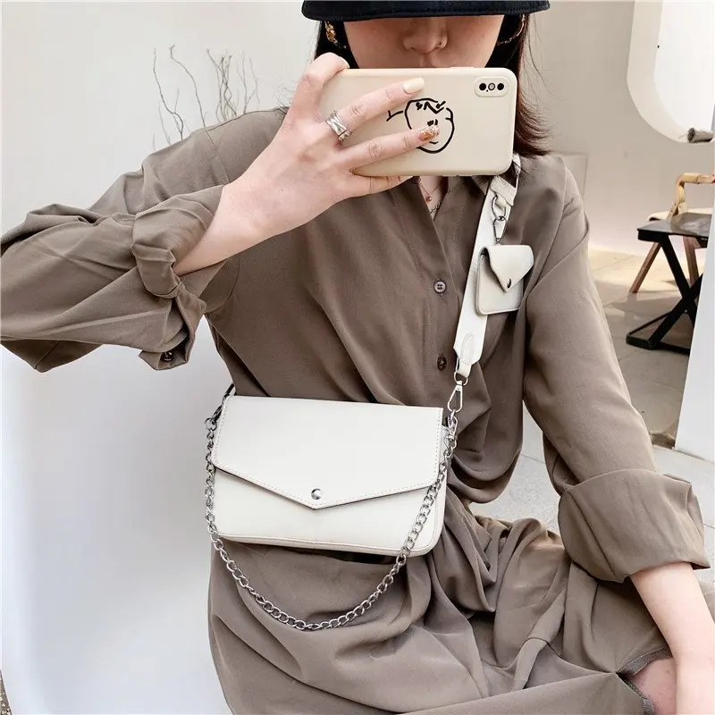 Women Crossboy Bags New Leather Shoulder Bag With Coin Purse And Handbag Ladies Bag 2 Pieces Set Messenger Bags Retro Hobo