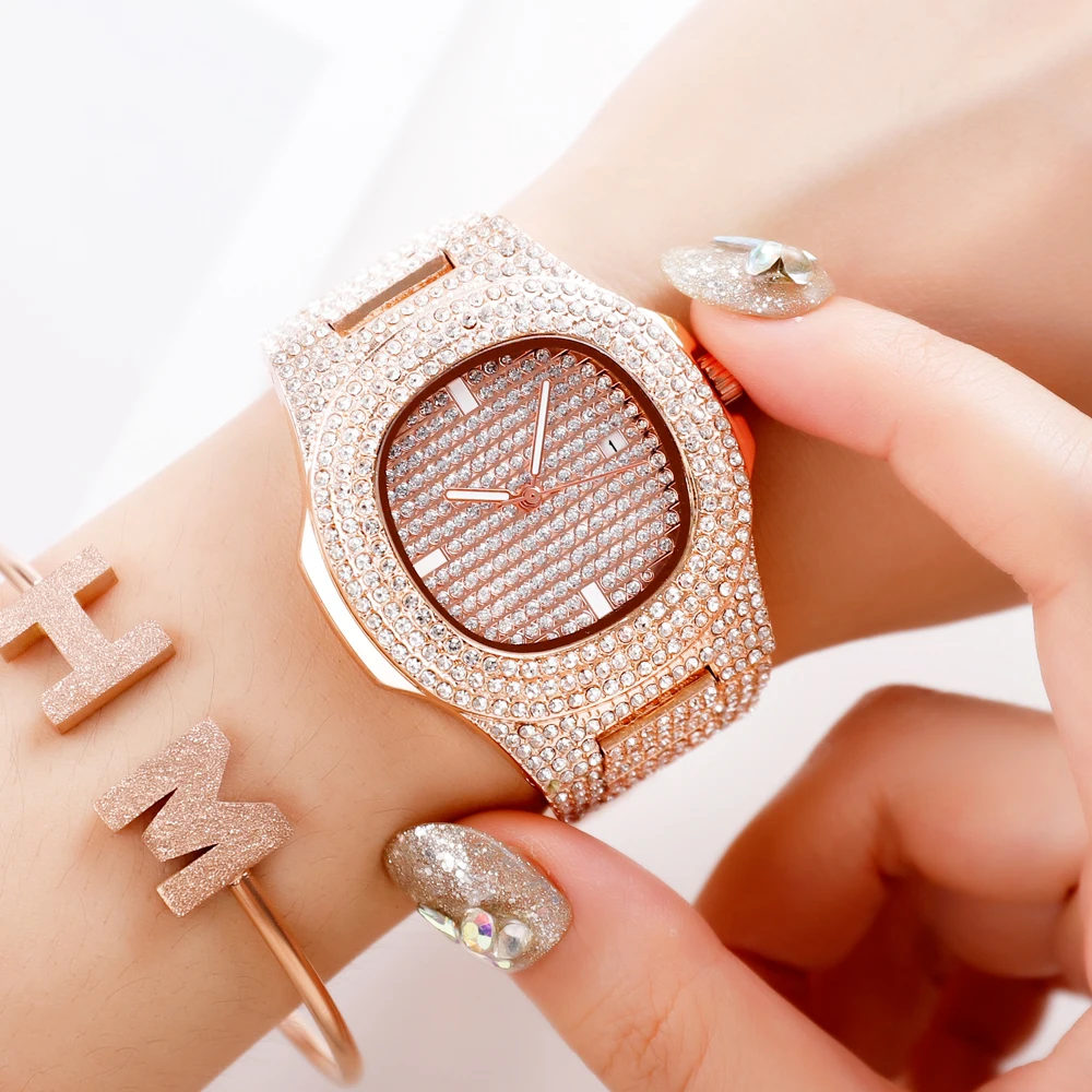 

ARLANCH Women's Luxury Beautiful Set With Diamond Calendar Quartz Watch Trend Waterproof Watches Female Ladies Watch