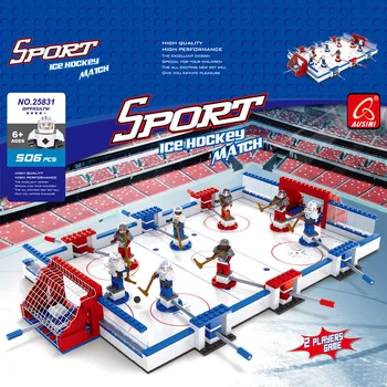 

506 PCS Intelligent building blocks Ice Hockey Table games assembly toys plastic small particle building blocks toys