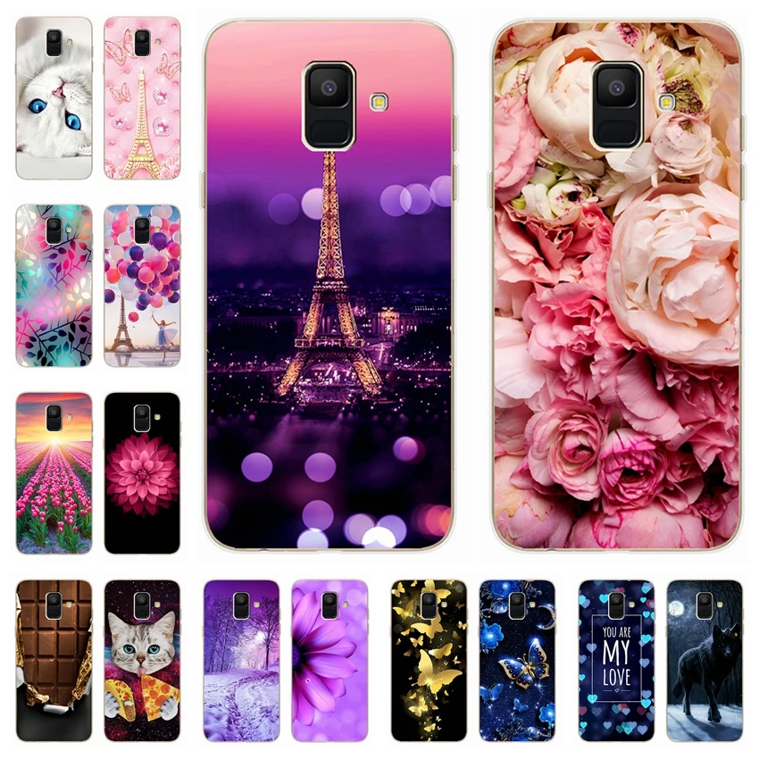 Case For Samsung Galaxy A6 Plus 2018 Cartoon Cover Soft Silicone Phone Back for A 6 600 610 Fundas Coque |