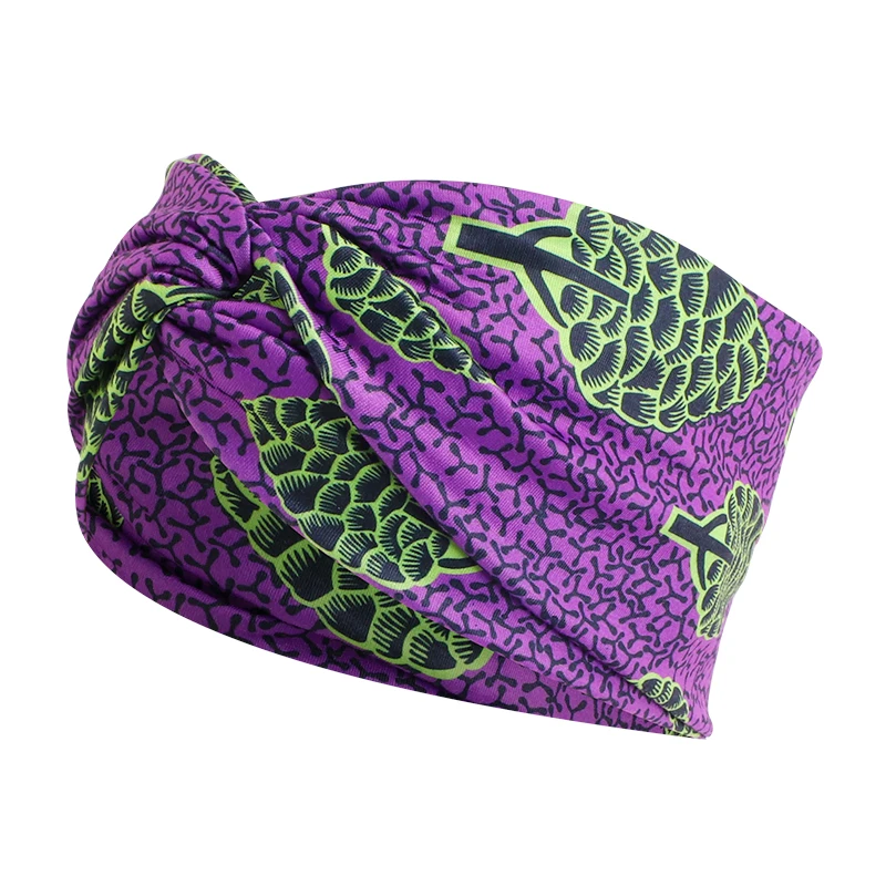 African Pattern Print Headband for Women Twist Style Headscarf Cross Turban Bandage Bandanas Bow HairBands Hair Accessories shein hair accessories