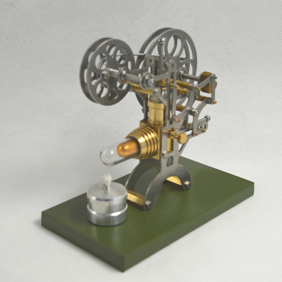 

Retro Stirling Engine Motor External Combustion Engine Science Educational Model Decoration With Metal Base For Kids Children