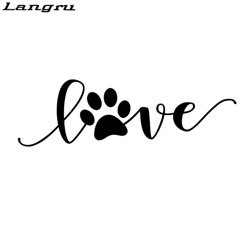Langru автомобильные виниловые наклейки с надписью Love Dog модель Jdm|Наклейки на