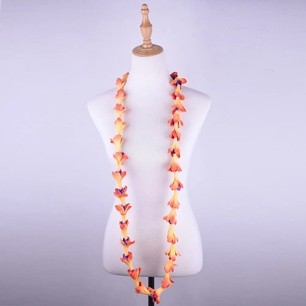 

Бесплатная доставка 60 шт./лот HL0013- 2 150 см искусственная бархатная тубуза длинное женское ожерелье с тропическим цветком для гавайской девушки