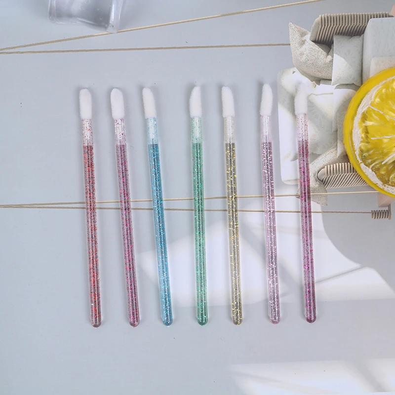 50Pcs Disposable Lip Brushes Eyelash Cleaning Brush Makeup Removing Tools Lipstick Lip Gloss Wands Applicator Tool Lip Brush