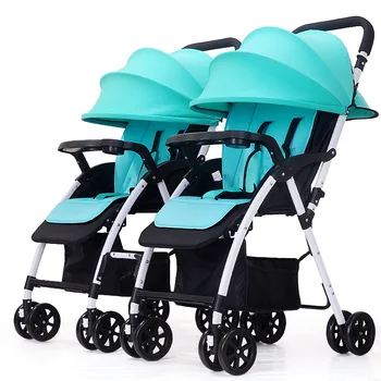 

Lightweight Twin Baby Stroller Double Trolley Foldable Can Be Flat and Detachable Two-way Implementation Baby Carriage 0-36M