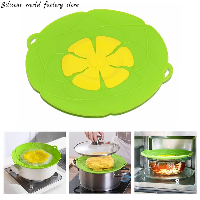 28cm Silicone Anti-overflow Lid , Pot Cover Silicone Spill Stopper
