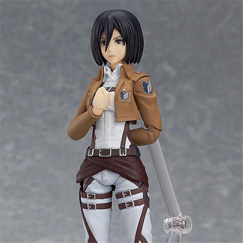 203, boneco de brinquedo colecionável da mikasa ackerman de 15cm em pvc