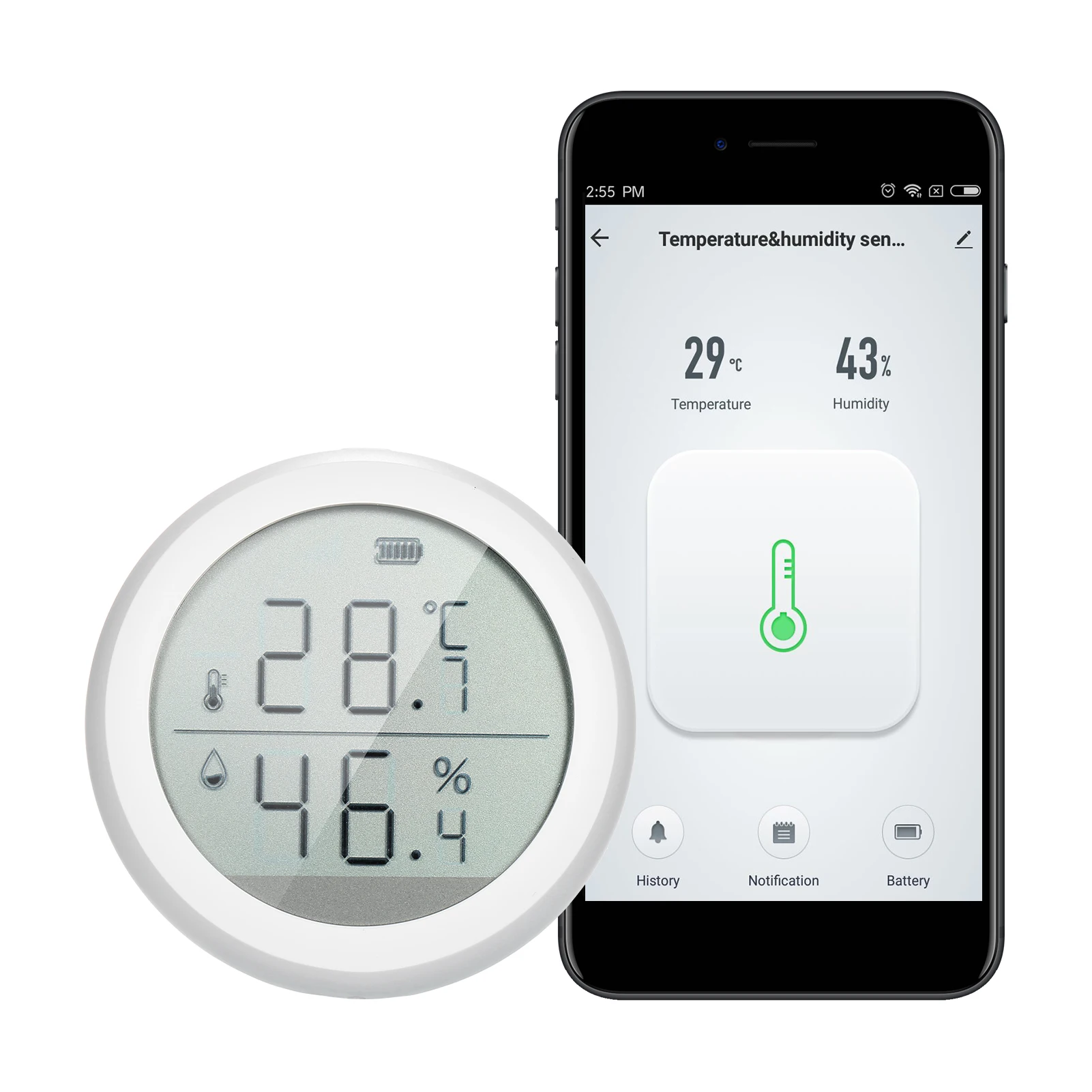 Wi fi inteligente sensor de umidade temperatura