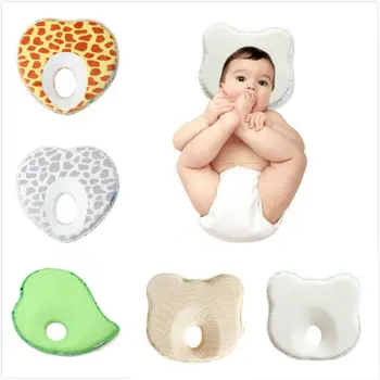 

Baby Anti Roll Pillow Little Bear & Apple Shape Pillow Newborn Sleeping Positioner Cushion Flat Head Protect Newborn Bedding