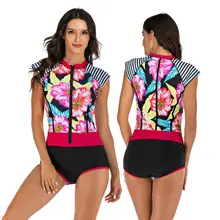 CPUTAN 2020 One Piece Swimsuit Women Swimwear Push Up Monokini Bodysuit Rash Guard Swimsuit Female Sport Bathing Suit Beach Wear