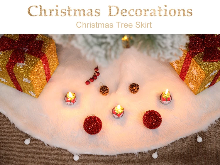 Рождественская елка, юбка, чистый белый длинный ковер, украшение для дома ozdoby na choinke navidad adornos, плюш и Снежный хлопок