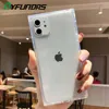 Funda cuadrada de Tpu para Iphone 11, carcasa transparente de silicona para Iphone 11 Pro Max XR 8 7 6 6S Plus X, funda fina a prueba de golpes ► Foto 1/6