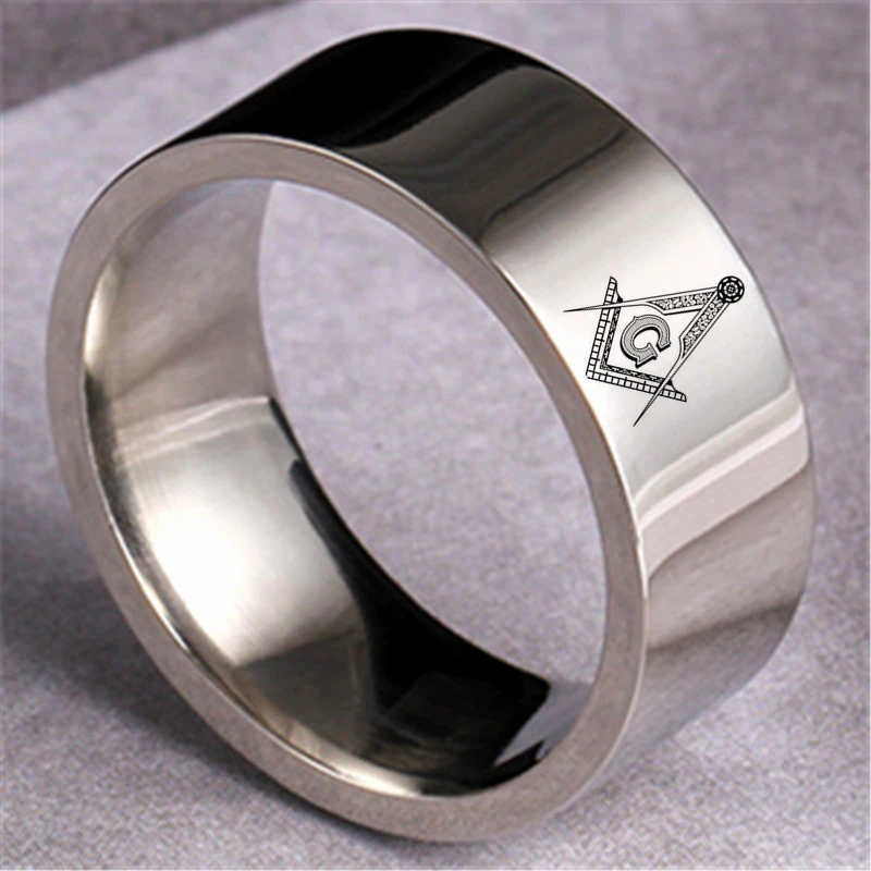 8mm Freemasons Ring Masonic Rings For Men and Women signet ring round rings finger rings jewelry rings ring jewelry