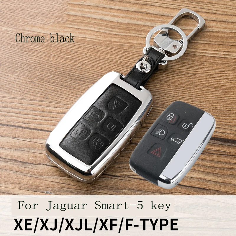 

For Jaguar Zinc Alloy Key Shell F-TYPE XFXEXJL Special Car Key Case Metal Protective Shell Buckle Decoration key cover cap