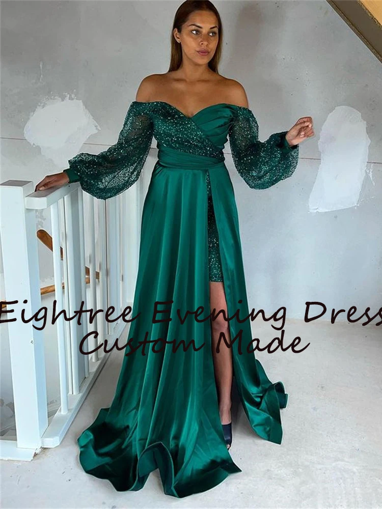 2022 Royal Green Sparkly Sequins 