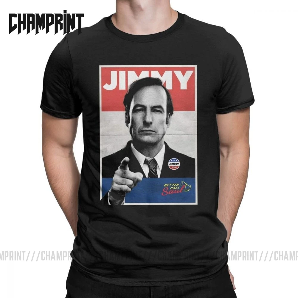 Мужские футболки с надписью «Vote Jimmy The Lawyers Better Call Saul», футболки с коротким рукавом для сериала Goodman, футболки из чистого хлопка
