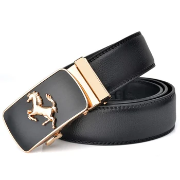 

Luxury Horse Designer Business Belts for Men Belt Real Genuine Leather Straps Automatic Buckle 3.5cm Man Belt High Quality
