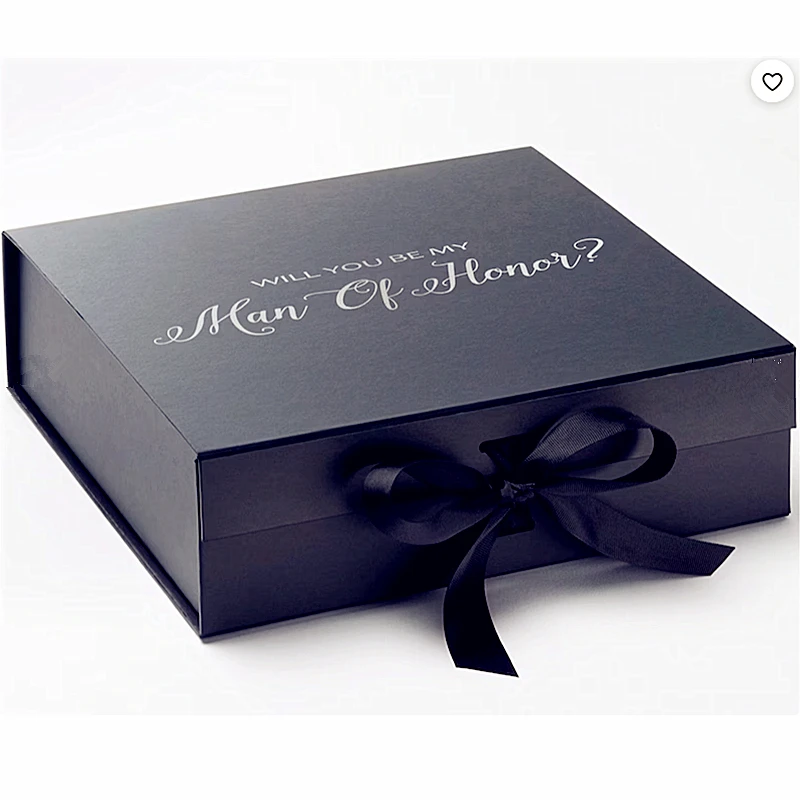 

Custom Bridesmaid Gift Box,Real Foil calligraphy,Personalized Will You Be My Man Of HonorGroom and best man gift,Wedding gift