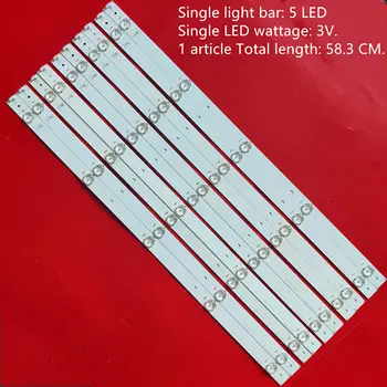 

5 LED Backlight Lamp strip For Hisense 55" TV LED55EC290N SVH550AC3 LED55K220 LED55K1800 55H6B 55H5C LC-55LB481U NS-55D510NA17