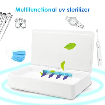 

Portable UV Sterilizer Box For Mobile Phone Nail Art Disinfection Tool Jewelry Box Ultraviolet Light For Mask Aromatherapy