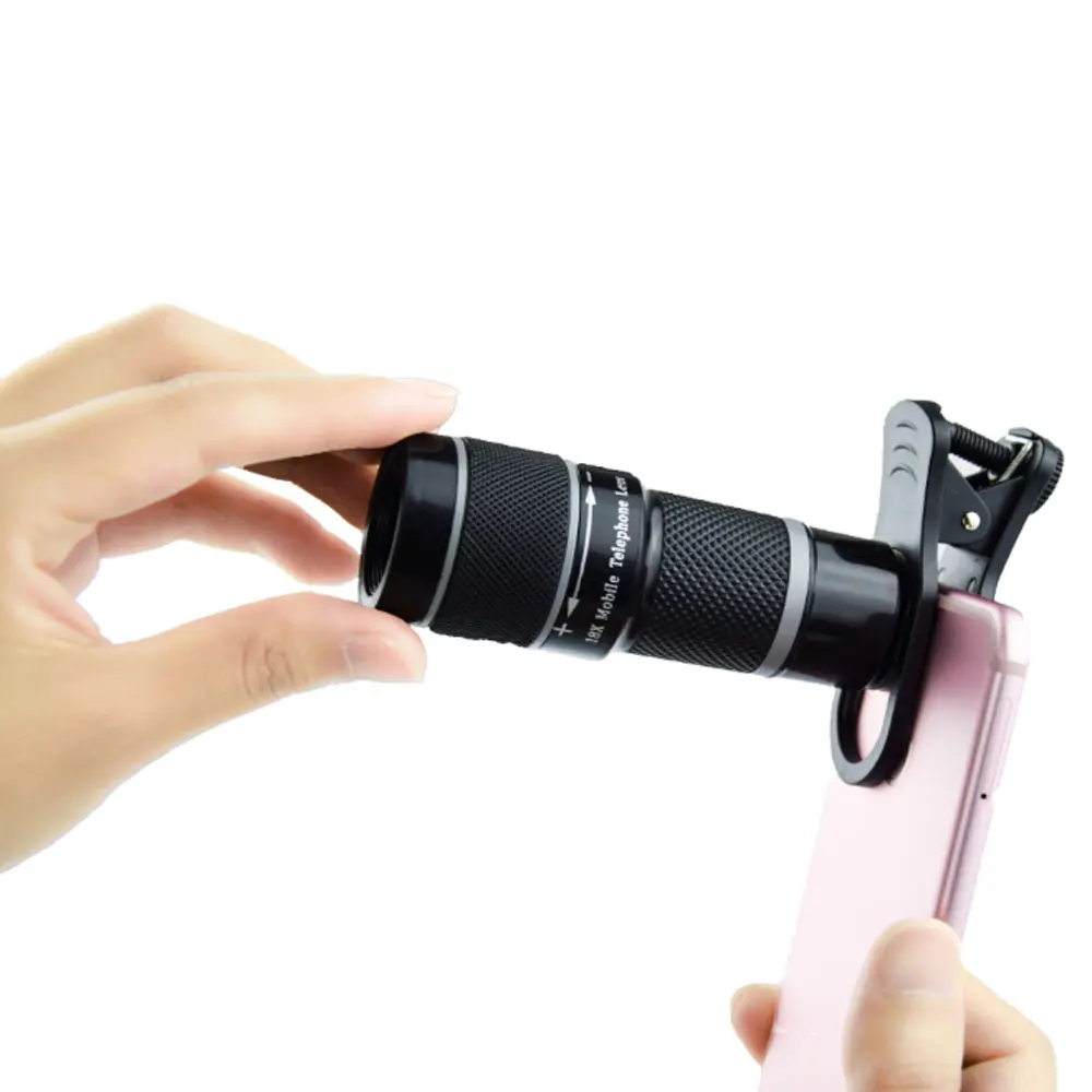 

Universal 18X Lens Optical Zoom External Smartphone Telescope With Clip Mobile Phone Monocular For iPhone6 Samsung Huawei Xiaomi