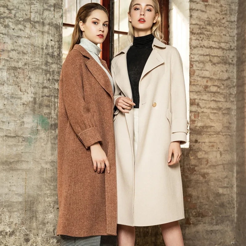 Кашемировое пальто женское Vadim Veste Manteau Femme Hiver Abrigos Bayan Kaban Dames Jassen зимняя мантель Damen