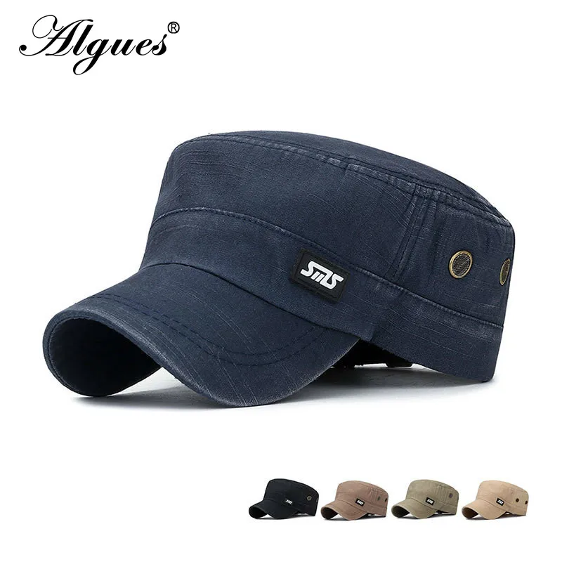 

Winter Flat Cap Thick Warm Men's Army Military Hat With Ears Cold-proof Anti-freezing Earmuffs Caps For Middle-aged Men