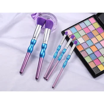 

10 Pcs Gourd Two-color Wooden Handle Special Makeup Brush Set J324