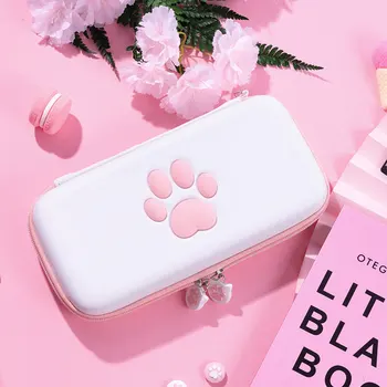 

Nintend Switch Lite Case Cute Paw Travel Bag PU Hard Shell Portable Storage Bags For Switch Lite Game Accessories