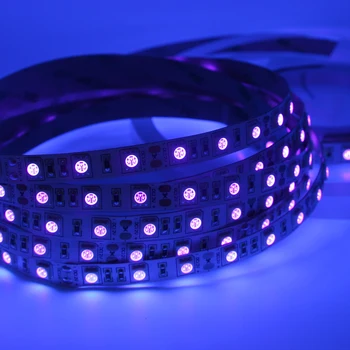 

12V UV Led Strip light white PCB Black PCB 395-405nm led strip black light 5050 SMD non Waterproof tape lamp for DJ Fluorescence