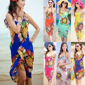 

Women Cover Up Summer Ladies Bathing Suit Bikini Swimwear Beach Dress Sarong Wrap Pareo
