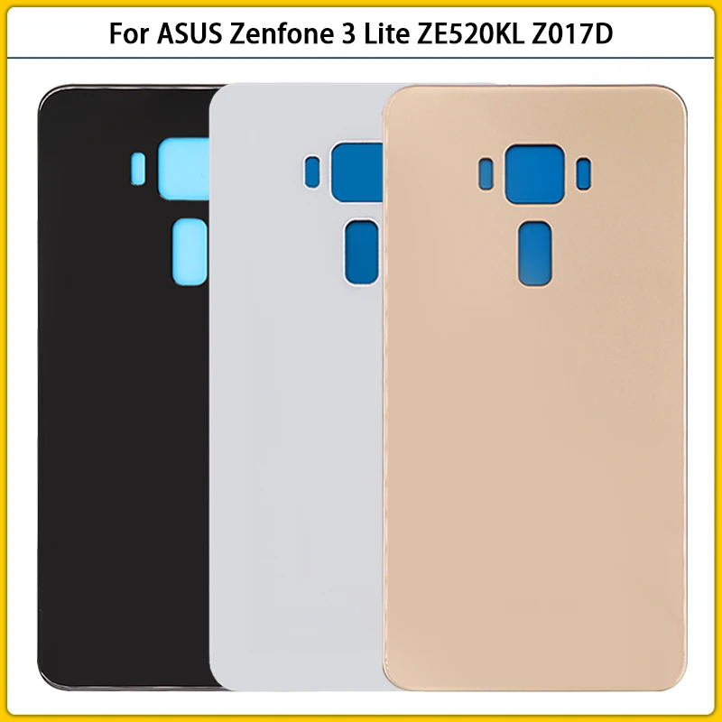 

New For ASUS Zenfone 3 Lite ZE520KL Z017D Z017DA Z017DB Glass Battery Back Cover Rear Door ZE520KL Housing Case Replace