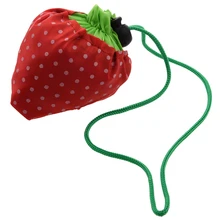 Клубничный Складная отгибающимся краем; Многоразовые Компактный Эко режимах рециркуляции использования хозяйственная сумка