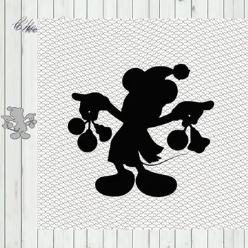 

Metal Cutting Dies Stencils Mouse with wind chimes DIY Scrapbooking Die Cuts Greeting Card Decor Embossing Folder Cut