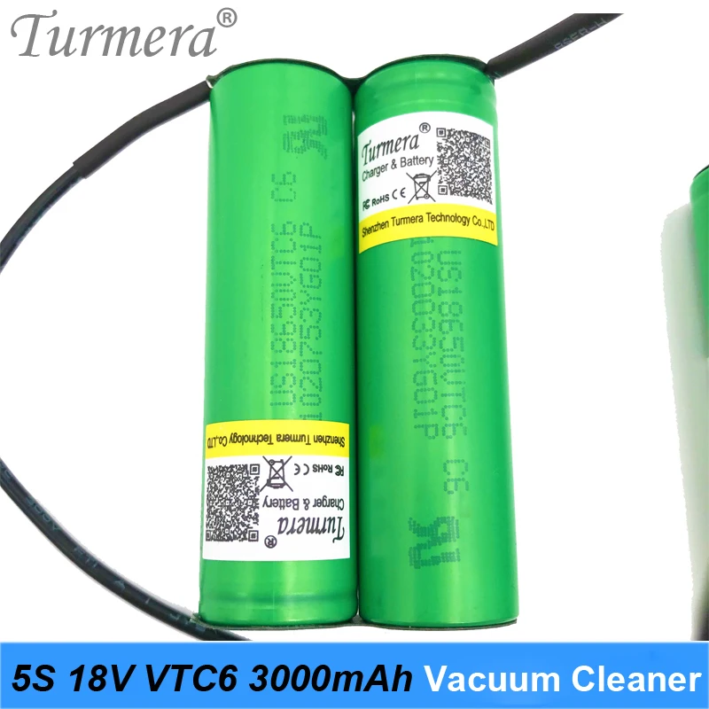Turmera батарея 5S 18v 21v 18650 vtc6 3000 мАч батарея пайки батарея для пылесоса и отвертка батареи по индивидуальному заказу OC