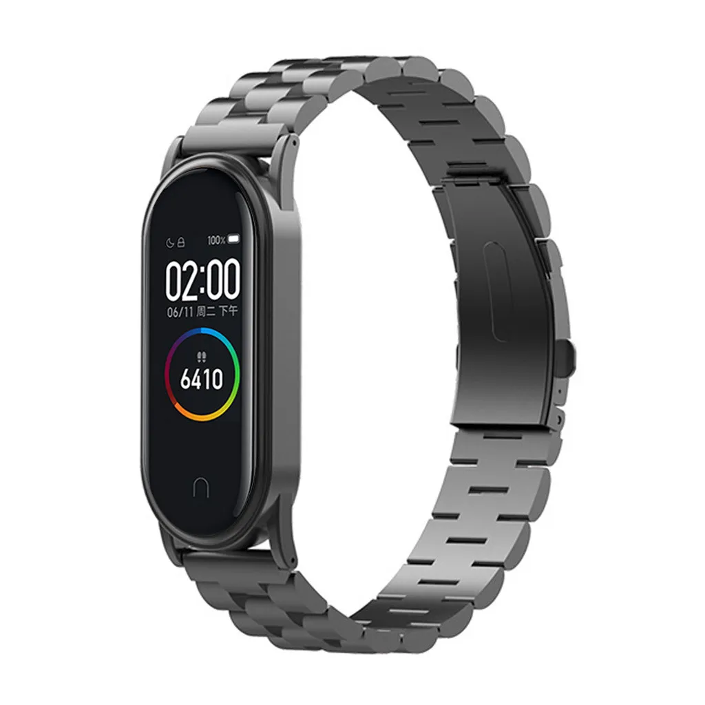 Ouhaobin для Xiaomi mi группа 4 металлический ремешок из нержавеющей стали для mi Band 4 браслет Xiaomi mi ремешок 4 Замена браслета 906#2