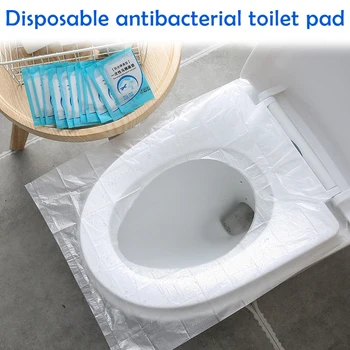 

50 Pcs Portable Disposable Toilet Seat Cover Safety Travel Bathroom Toilet Paper Pad Bathroom Accessories For Hotel Camping