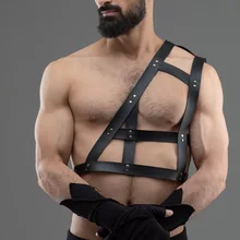 Игры для взрослых, искусственная кожа, мужской секс, связывание, удерживающий жгут, панковские топы, ремни для тела, ремень, Рейв, костюмы для взрослых, Фетиш жгут