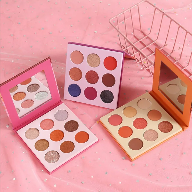 9 Color Eyeshadow Pallete Long-lasting Waterproof Smudge-proof Shimmer Matte Eye Shadow Beauty Glazed Eyes Makeup Pallete