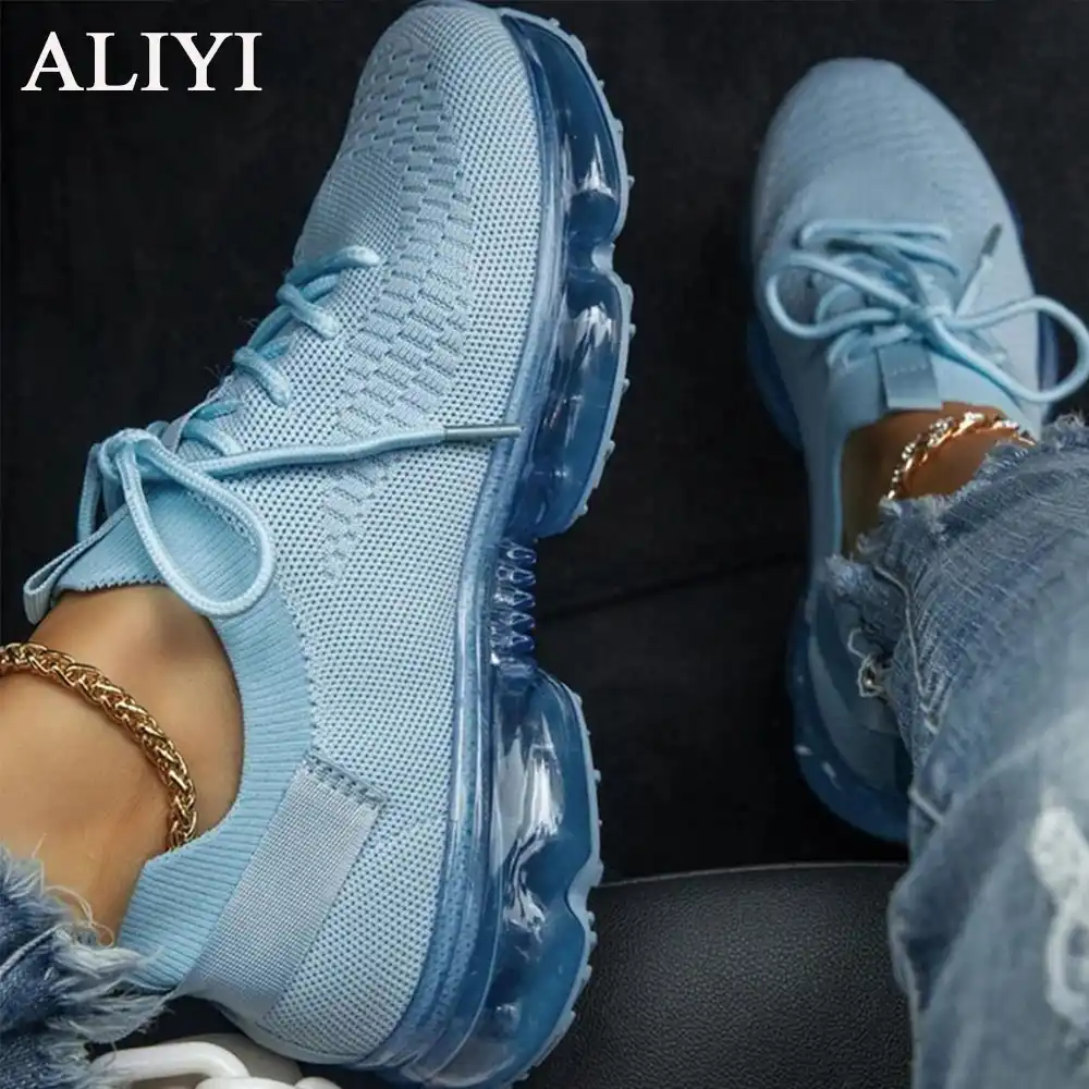 新しいタイダイスニーカー女性21春メッシュ通気性レディースレースアップクッション屋外女性アスレチックランニングシューズジャンプ靴 レディースヴァルカナイズシューズ Aliexpress