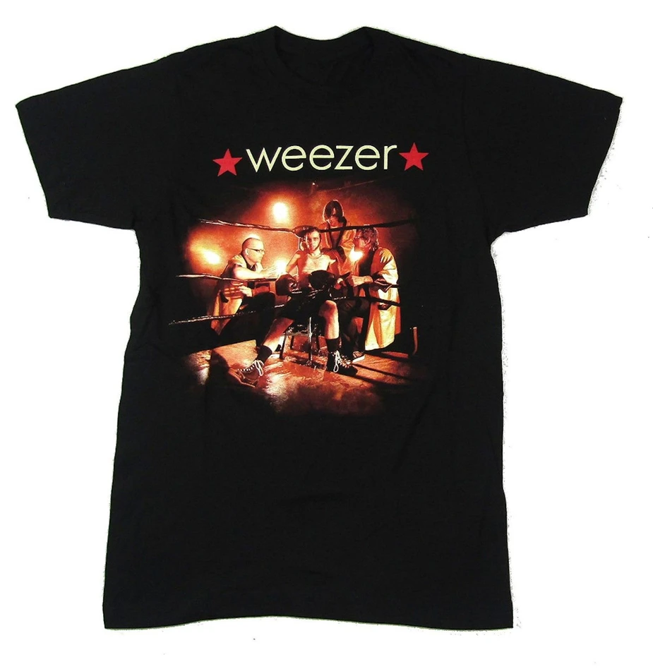 Weezer в кольце 2009 летние Tour Мужская черная футболка новая группа товар Летний стиль